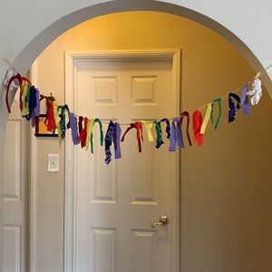 Handmade Rainbow Ragdoll Banner